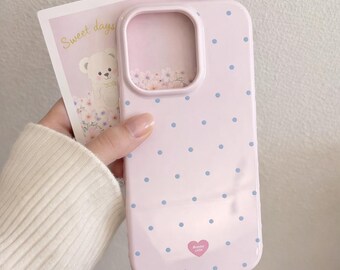 Funda minimalista de lunares para iPhone, funda protectora ultrafina.