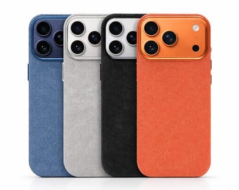 Funda de cuero para iPhone, compatible con carga inalámbrica magnética MagSafe.