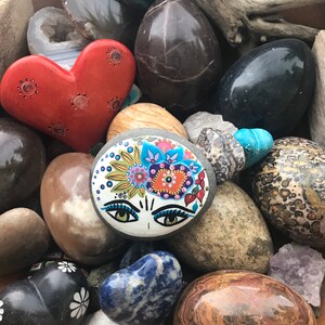Colorful Boho River Stone