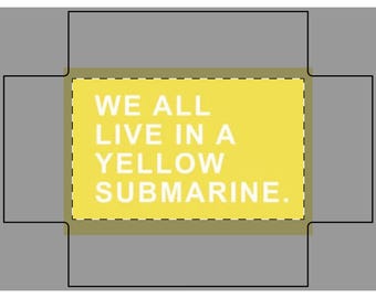 We All Live In A Yellow Submarine Baby Fitted Crib Sheet | Yellow Text