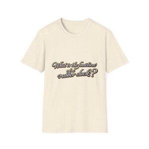 ¿Cuál es la función de un patito de goma? Camiseta / Texto con estilo retro