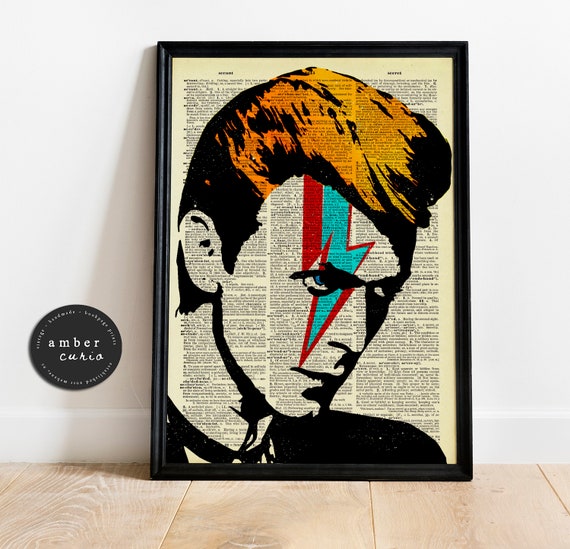 David Bowie Print Apartment Decor Antique Page Print Etsy