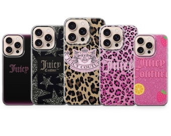 Juicy Sekrets Phone Case Leopard Couture Cover for iPhone 17, 17Pro, 16e, 15, 14, 13, 12, Samsung S25 Fe, S24, A17, A56, Pixel 10Pro, 9A