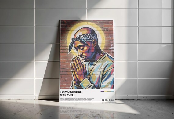 2pac Tupac Comic Poster | Hip Hop Rap Wall Art (digital Download