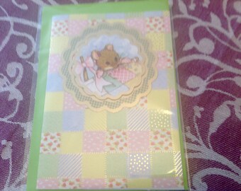 Any Occasion Card Mousey Patchwork All Ages