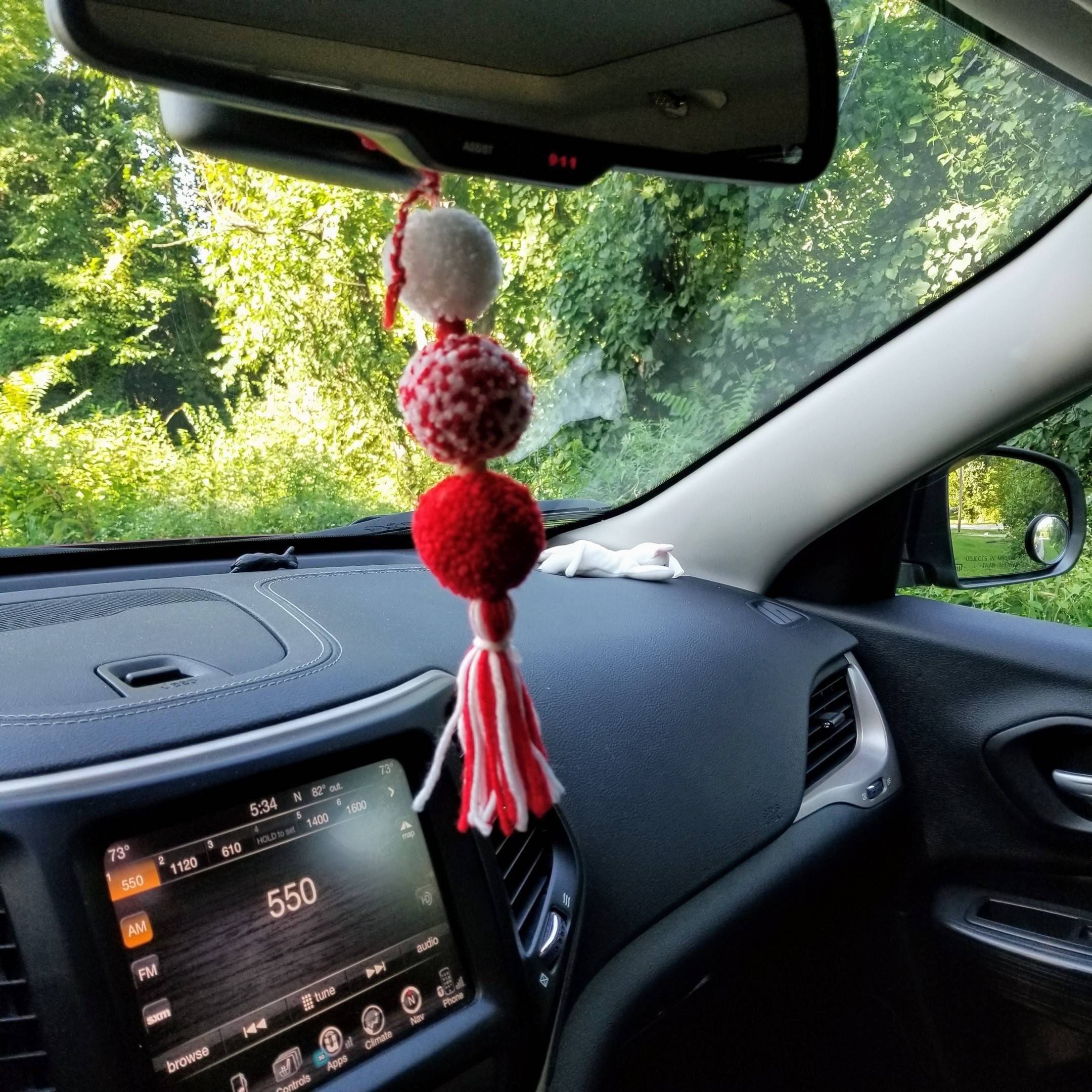 Rear View Mirror Accessories for Boyfriend Sheep Car Charm Cute Car Mirror  Hanging 