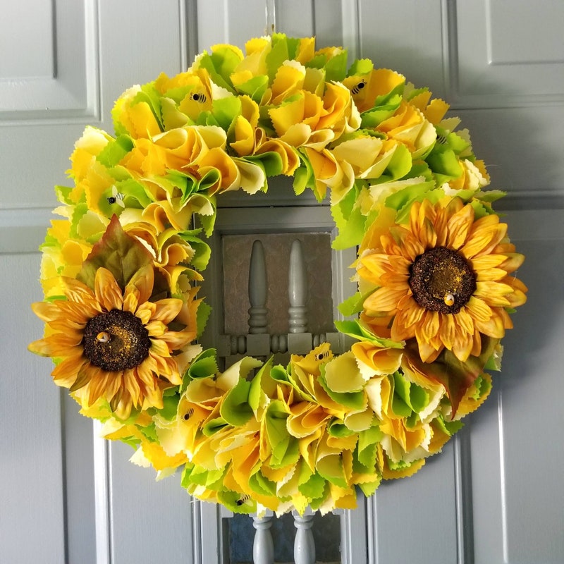 Sunflower door wreath