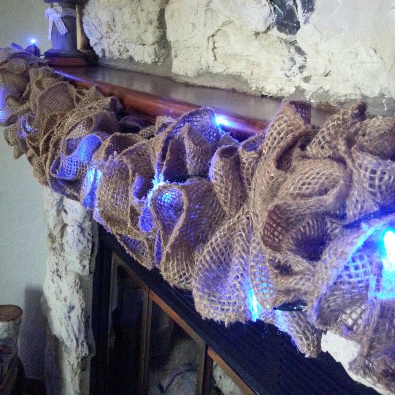 Rustic Lights Rustic Garland Battery Lights Rustic Mantle Etsy