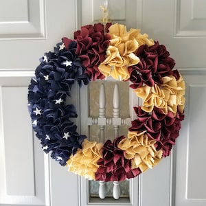 Rustic American Flag, Patriotic Wall Hanging, Patriotic Wreath, Americana Wreath, Flag Wreath, Primitive Flag, Indoor Wreath, Rustic Wreath