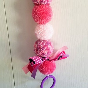 Stroller Garland, Stroller Accessories, Pink Pom Pom Garland, Blue Garland, Stroller Tag, Stroller Banner, Pom Pom Garland, Stroller Decor bild 9