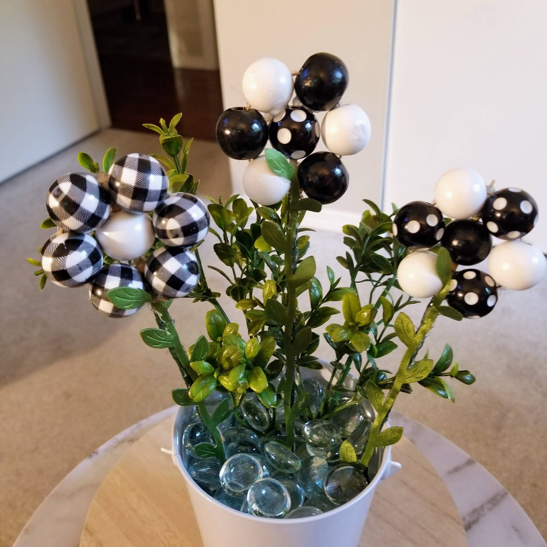 Faux Flowers Centerpiece
