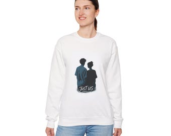 Two Silhouettes 'Just Us' sweatshirt | Minimal Couple Graphic Sweatshirt