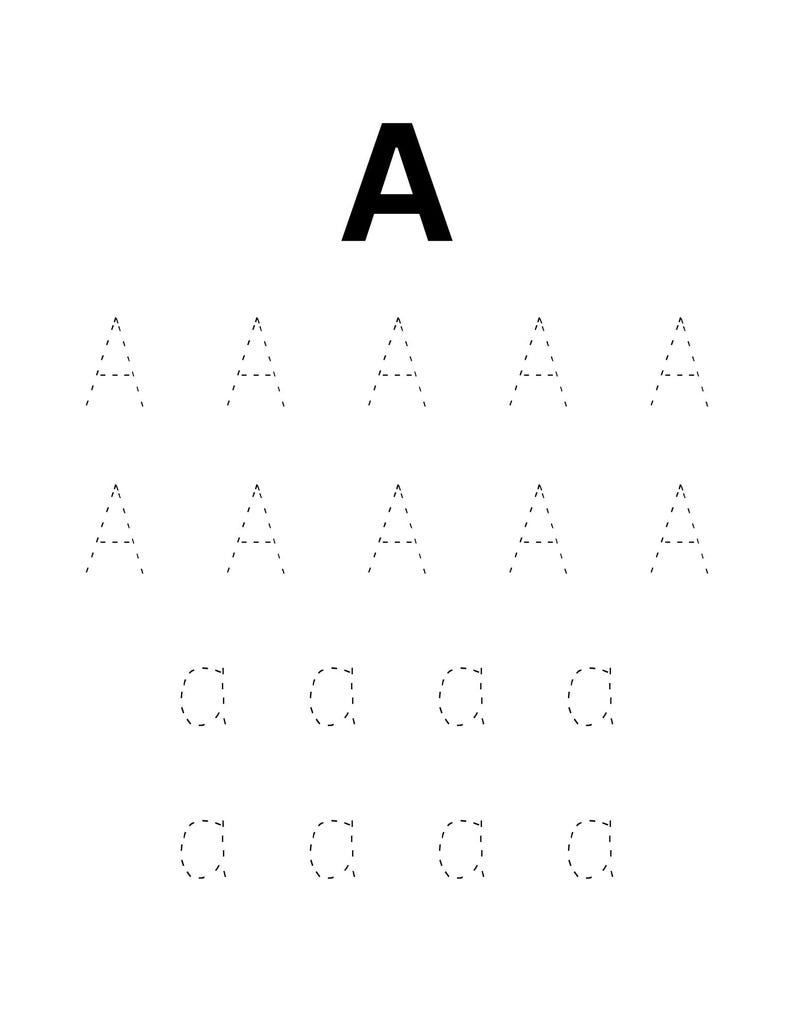 Alphabet Tracing Printable | Instant Download - Etsy