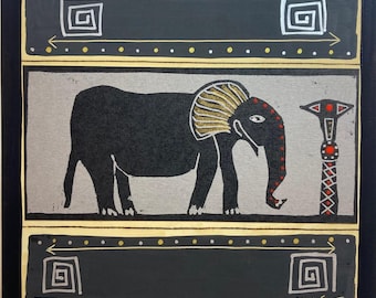 Oryginalny obraz – olej akryl technika mieszana sztuka ścienna (22 × 22 cm)