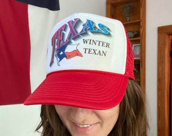 1980s ‘Winter Texan’ red trucker cap