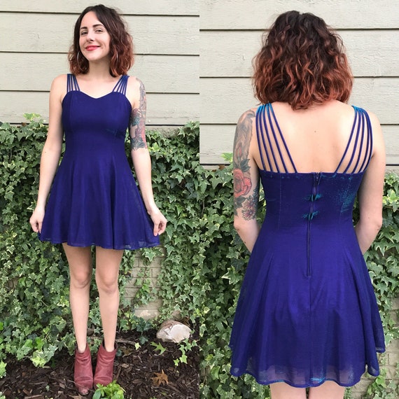 iridescent skater dress