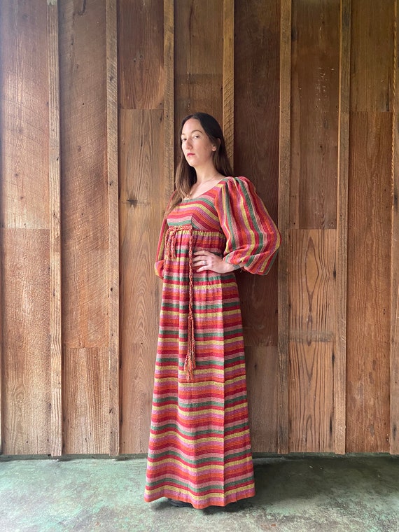 Volcom Women's Folk Yeah Shirt - Puff Sleeve Empire Waist Bohemian Top