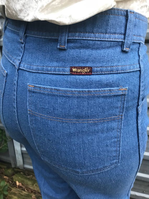Pantalones vaqueros Wrangler de media altura de los años 70 | Etsy España