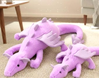 Dragão de Pelúcia | Dragão de Neve de Pelúcia Macio | Grande Dragão de Pelúcia Fantástico | Almofada de Dragão Fofa | Ideia de Presente