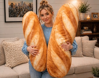 Bread Plush Pillow | French Bread Plush Pillow Set | Teenager Baguette Bread Pillow | Realistic French Bread Cushion | Long Body Food Pillow