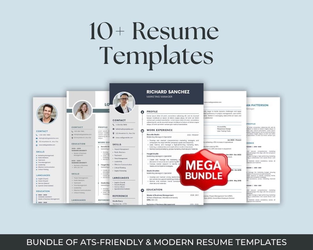 2026 Modern Resume Template for Canva – Professional CV, Editable Ats ...