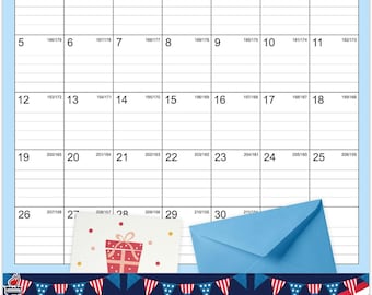 Floral Wall Calendar 2026–2027 – 18 Month Planner with Pockets, 11.4x14.5