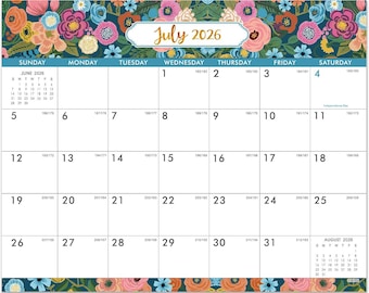 2026–2028 Magnetic Fridge Calendar – Floral 8x10 Monthly Planner