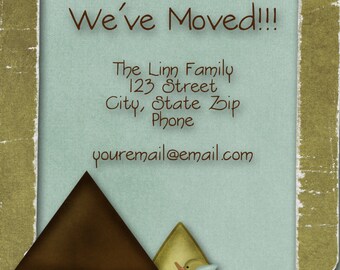 We've Moved Announcement, Housewarming Party Invitation