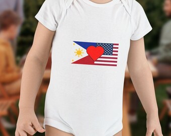 Body personalizado para bebé con dos banderas / Conjunto personalizado para bebé con banderas de países / Regalo internacional para bebé / Regalo para familia multicultural / Regalo para bebé del Mundial