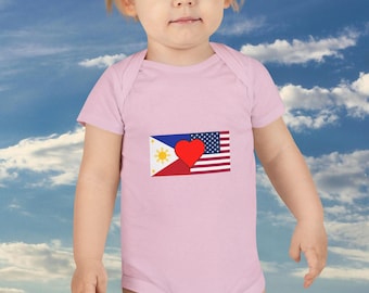Body personalizado para bebé con dos banderas / Conjunto personalizado para bebé con banderas de países / Regalo internacional para bebé / Regalo para familia multicultural / Regalo para bebé del Mundial