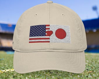 Gorra personalizada con dos banderas bordadas / Gorra con bandera de país personalizada / Regalo para parejas internacionales / Gorra para aficionados del Mundial 2026 / Gorra estilo "papá" / Flagify