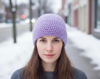 Crochet Beanie Pattern PDF, Beginner Winter Hat Tutorial