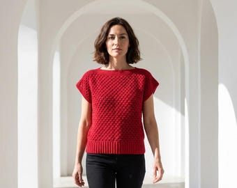 Crochet Textured Top Pattern Summer Crochet Shirt Women Top PDF