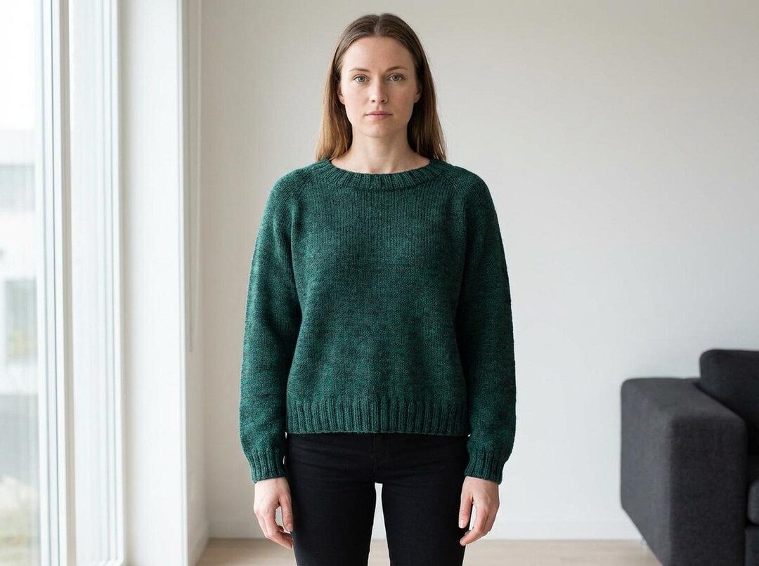 Knit Raglan Sweater Pattern Top Down Pullover PDF - Etsy