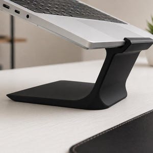 Suporte ergonômico para laptop | Configuração minimalista da mesa, alívio da dor no pescoço, organizador moderno para o espaço de trabalho