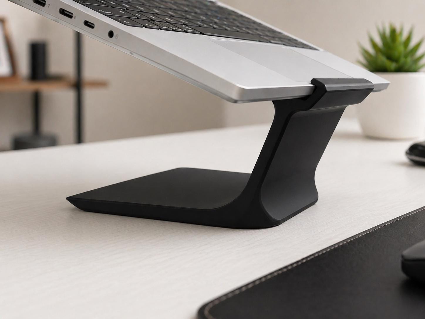 Ergonomic Laptop Stand | Minimal Desk Setup, Neck Pain Relief, Modern ...