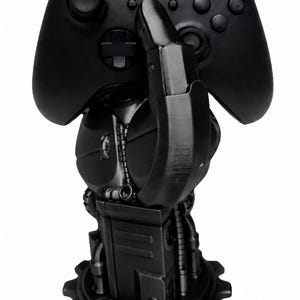 Robotic Hand Controller Stand – Cyberpunk Gaming Desk Organizer, Metallic Copper PLA Silk Holder