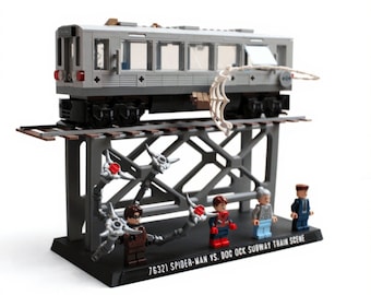 LEGO Marvel display stand - 76321 Spider-Man vs. Doc Ock Subway Train Scene
