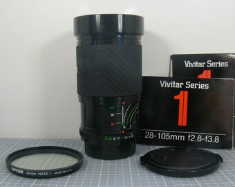 Vivitar VMC Series 1 28-105mm f/2.8-3.8 Macro Focusing Zoom Lens PK A/R for Pentax K1000 and Others