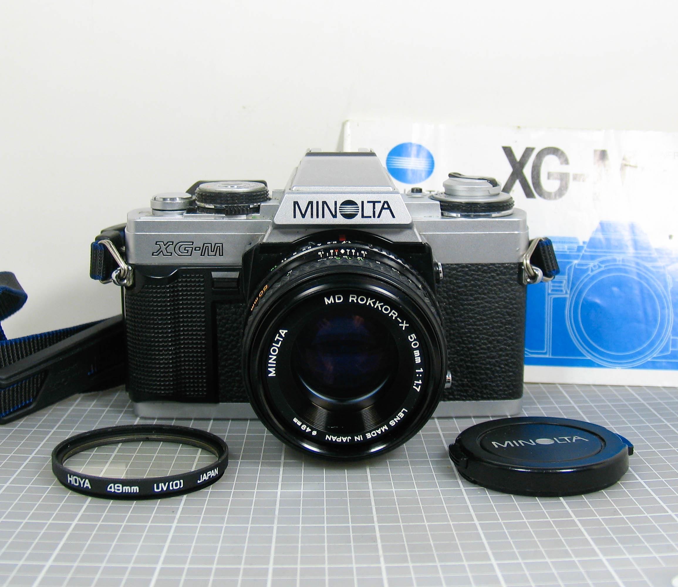 Minolta XG-M 35mm Film Camera with an MD Rokkor-X 50mm f/1.7 Lens