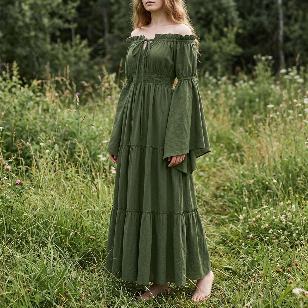 Green Renaissance Gown - Etsy Green Renaissance Gown - Etsy