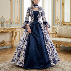 Abito rococò di Maria Antonietta / Abito da ballo rinascimentale / Abito da cosplay da regina / Costume storico / Abito di corte francese