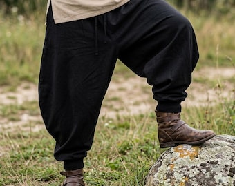 Sarouel viking | Sarouel scandinave | Pantalon Renaissance SCA | Pantalon de pirate pour GN | Pantalons médiévaux pour hommes