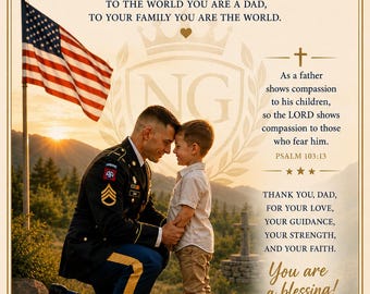 My Hero in Uniform – U.S. Army Father & Son Father's Day Christian Printable