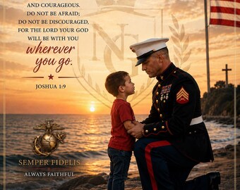 A Marine Dad's Greatest Calling – Father's Day Christian Printable | Semper Fidelis Military Tribute