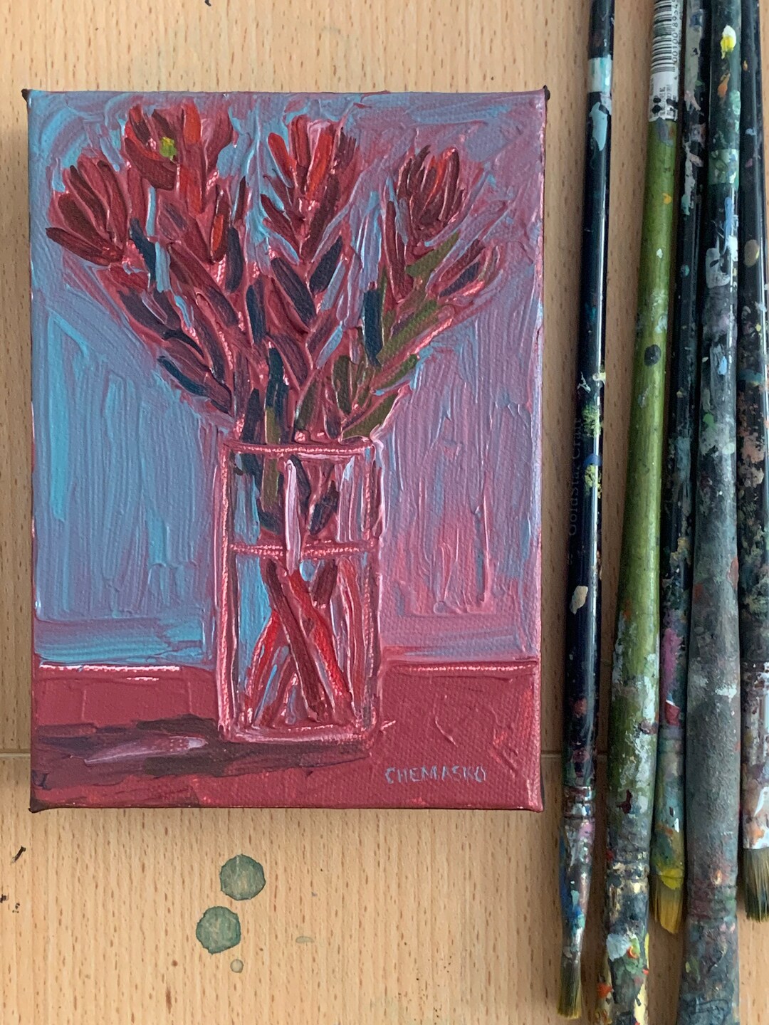 Impulsive. Still Life Flowers in Vase, Flower Arrangement, Bouquet of