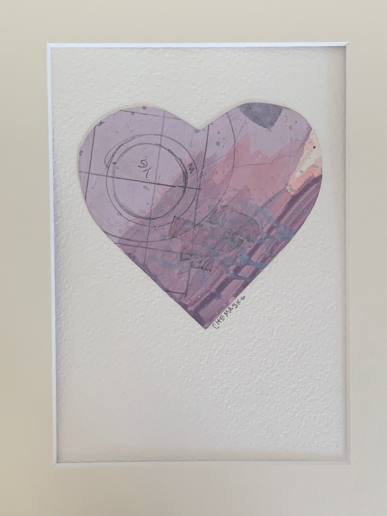 anniversary gift 5x7 matted to 8x10 unconditional love Show Love With No Remorse #1 Love art mixed media heart wedding gift