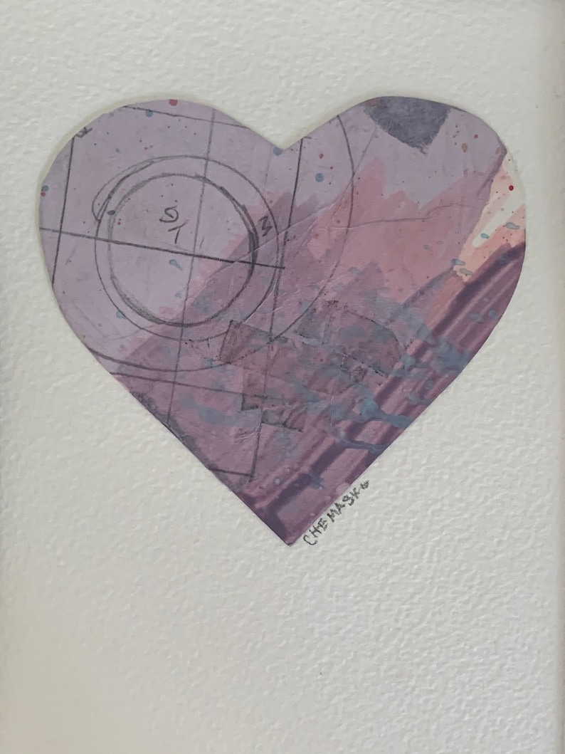 anniversary gift 5x7 matted to 8x10 unconditional love Show Love With No Remorse #1 Love art mixed media heart wedding gift