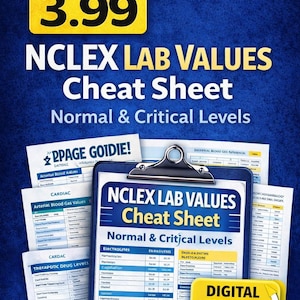 Guía de referencia rápida para los valores de laboratorio de enfermería del examen NCLEX: Valores normales y críticos (Descarga en PDF)