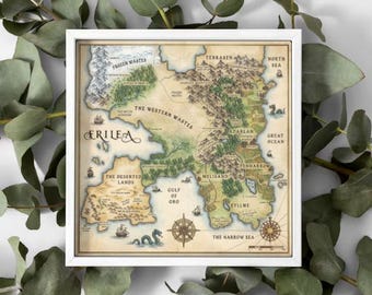 Throne of Glass map of Erilea inspired, digital product only
